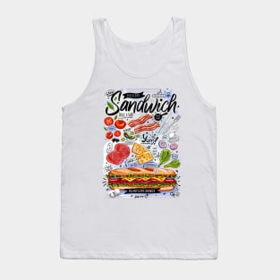 Food poster cooking delicious sandwich recipe tasty print posterart Tank Top